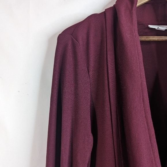 J Jill Long Sleeve Top Size Medium Red Shirt Women Stretch Wrap Scarf Infinity - Picture 2 of 13